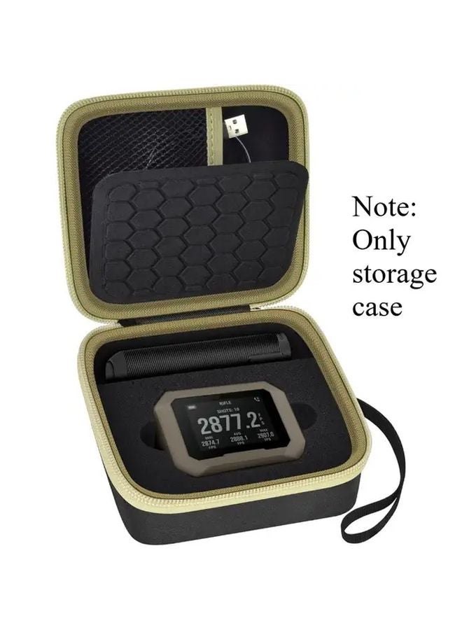 Garmin Xero C1 Pro Compact Chronograph Case EVA Storage Bag With USB Charging Port Black Brown - Image 1